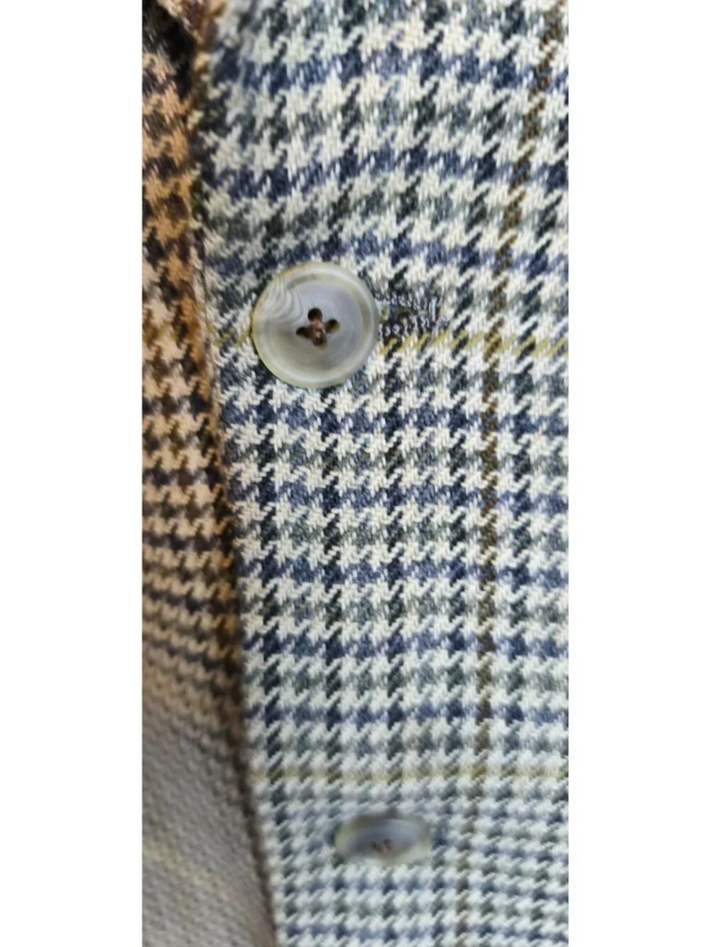 Burberrys Vintage Houndstooth 100% Wool Blazer Sport Coat Made USA No Size